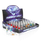 Coloured Glass Tips with crystals - 12 x 50mm