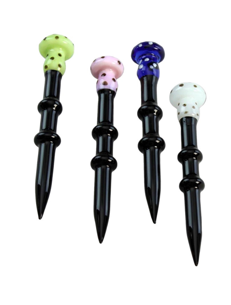 Black Leaf - Glass Dabber - Mushroom