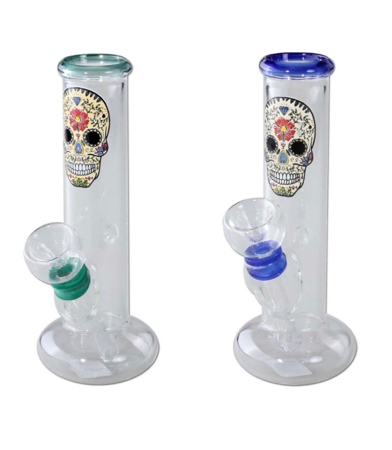 Mini Glass Bong - SKULL