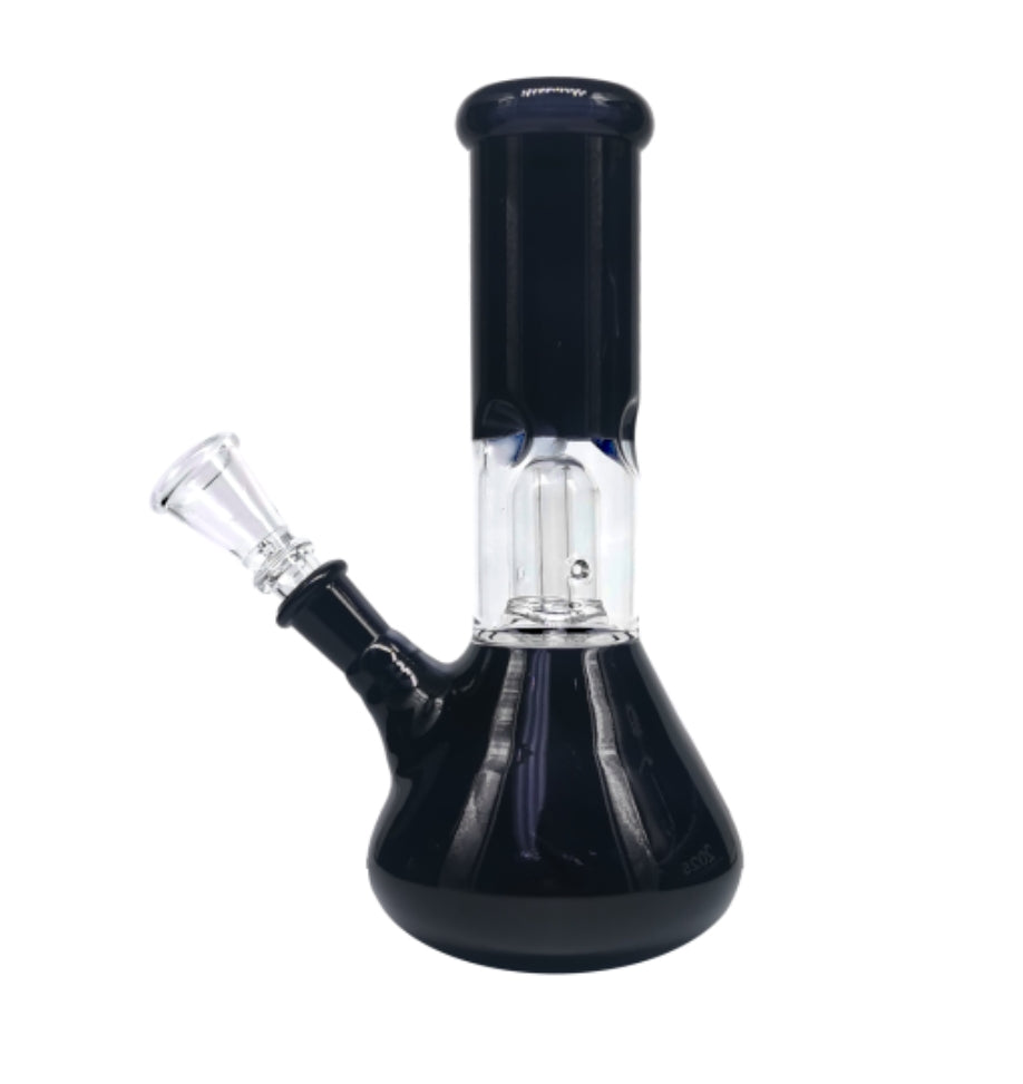 Glass Bong – Black & Clear with Ice Catcher & Percolator