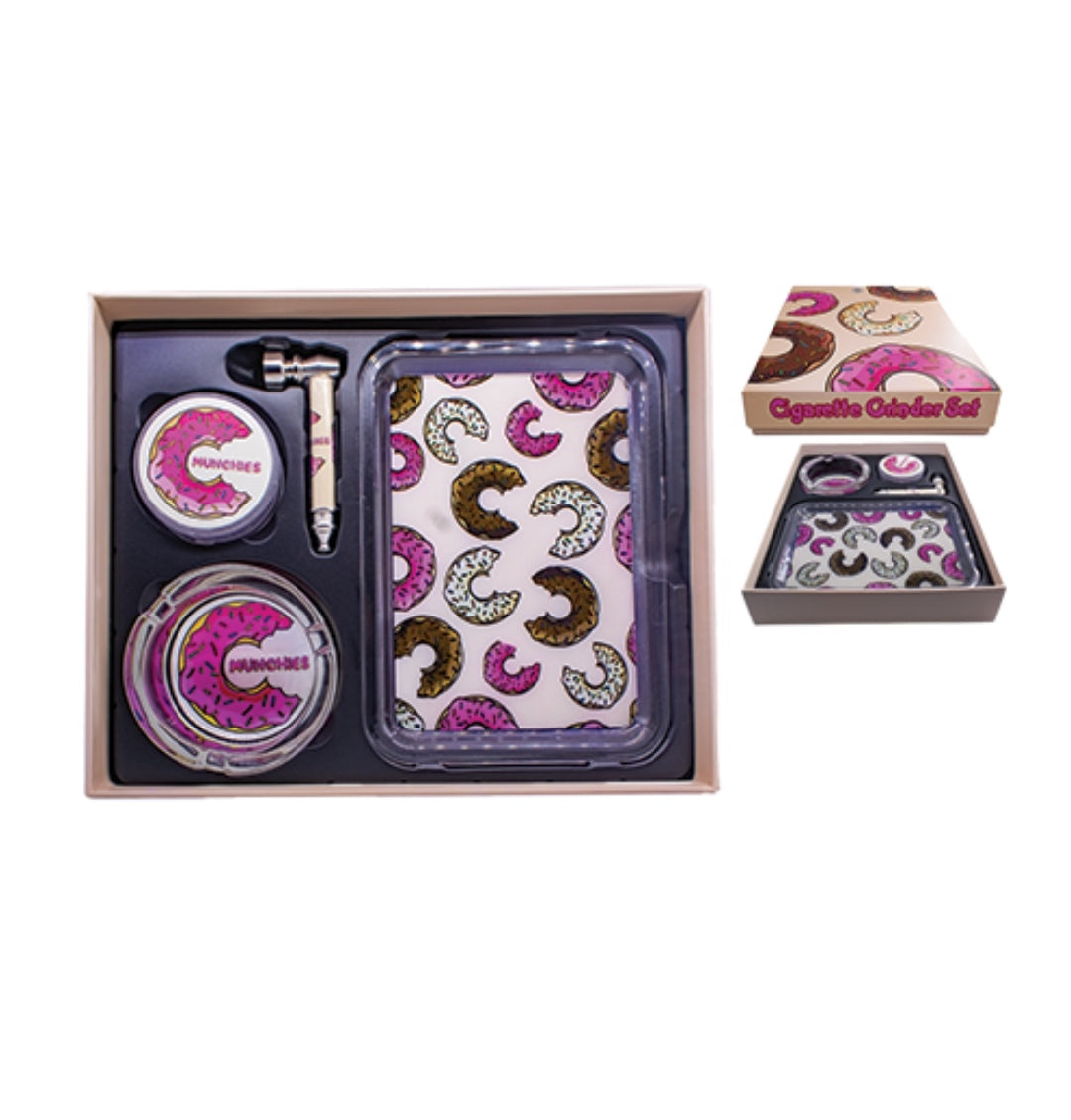 Monkey King Set – 3pc Grinder + Pipe + Ashtray + Rolling Tray