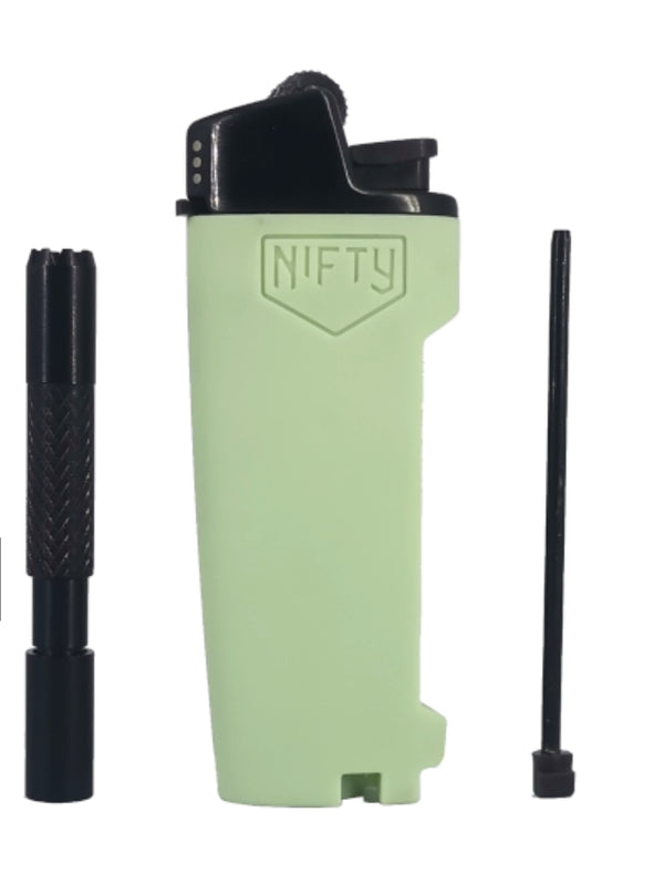 Nifty 2-In-1 Refillable Lighter + One Hitter Pipe