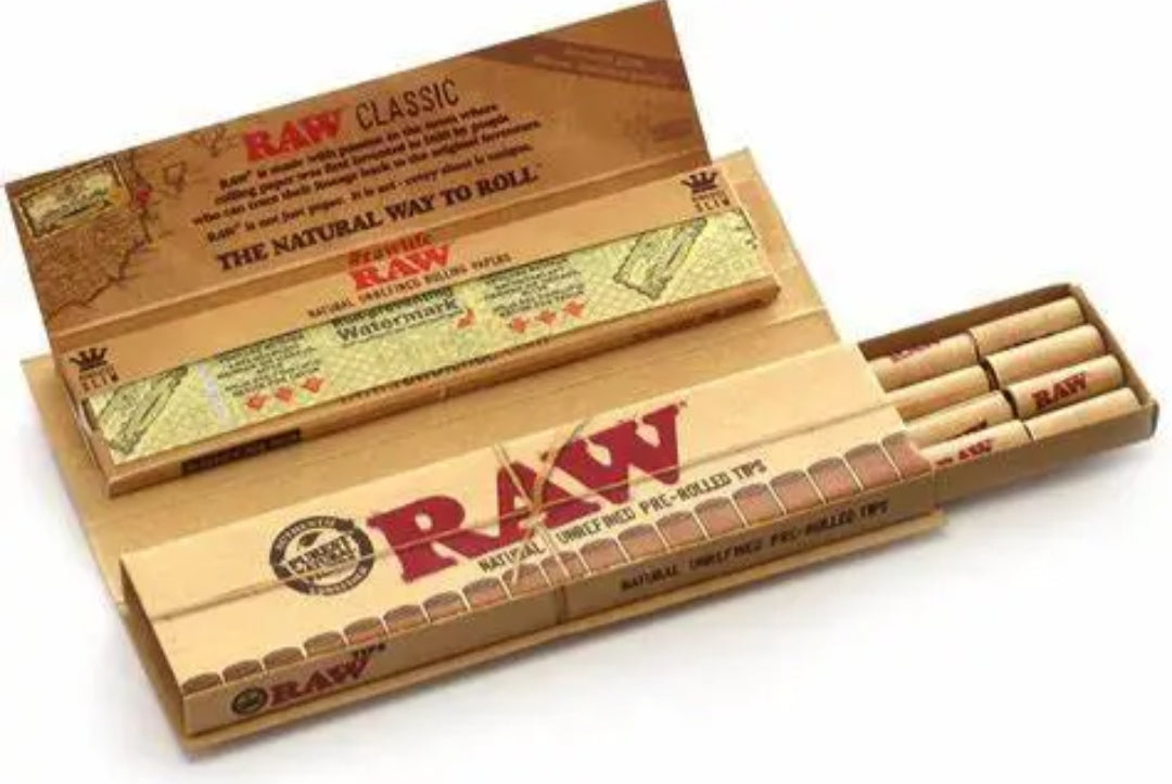RAW Paper – Connoisseur king Size and Pre-Rolled Tips