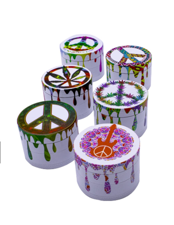 4 Part Metal Coloured with Drips design